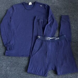 Vintage Helly Hansen LIFA Prolite 5000 Long Johns Mens Medium 2 Piece Blue USA